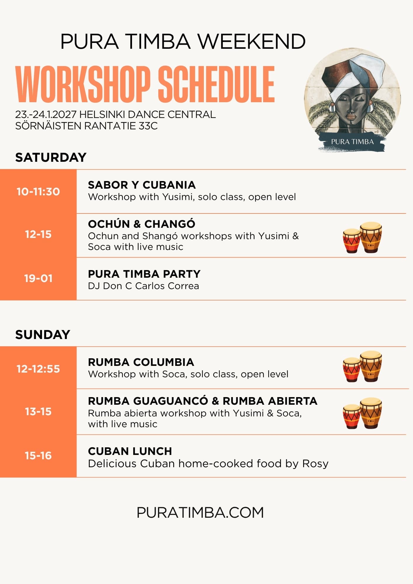 Workshop schedule